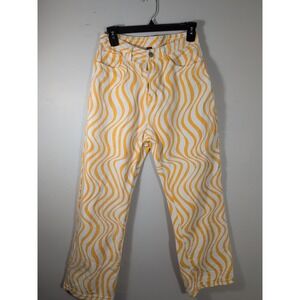 Cider wide leg Orange And White Pants Size Small